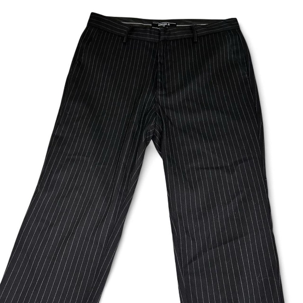 Black Pinstripe Trousers